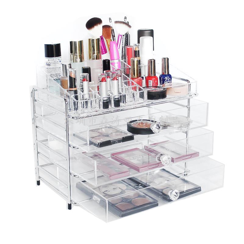 亞克力化妝品分層展示架廠家加工|定制價(jià)格-森濤亞克力制品