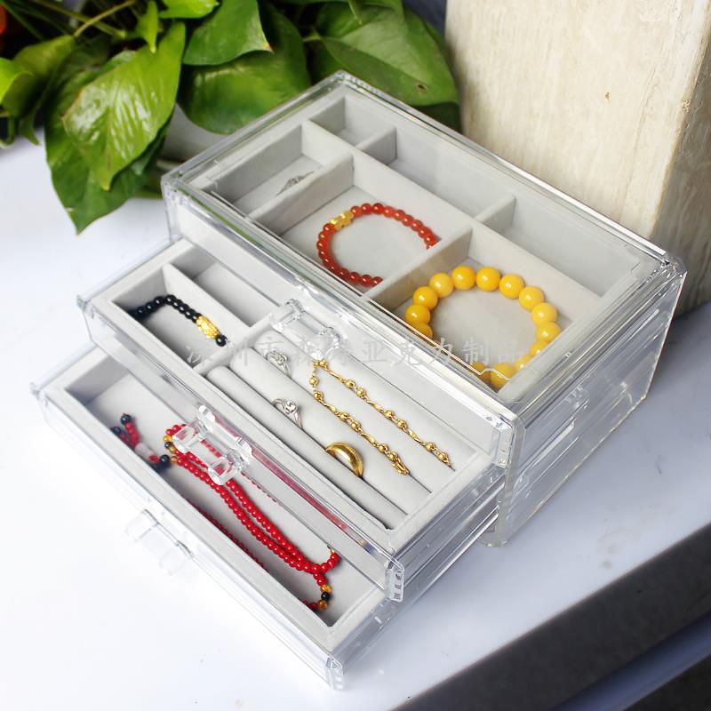 亞克力首飾收納盒廠家加工|定制價格-森濤亞克力制品