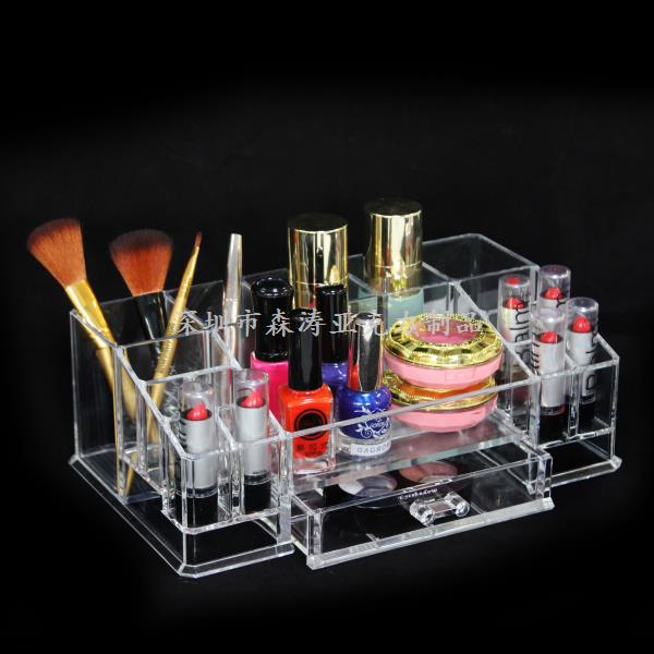 亞克力彩妝展示架廠家|工廠加工定制-深圳森濤亞克力制品