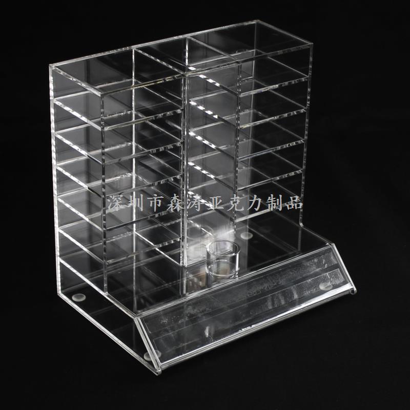 漳平亞克力展示架|收納盒廠家加工定制-深圳森濤亞克力制品 亞克力化妝品展架