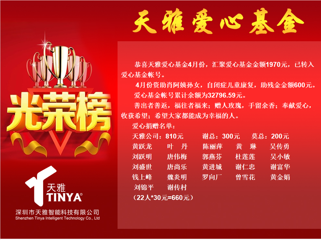 亞克力工廠的小小愛心基金會(huì)