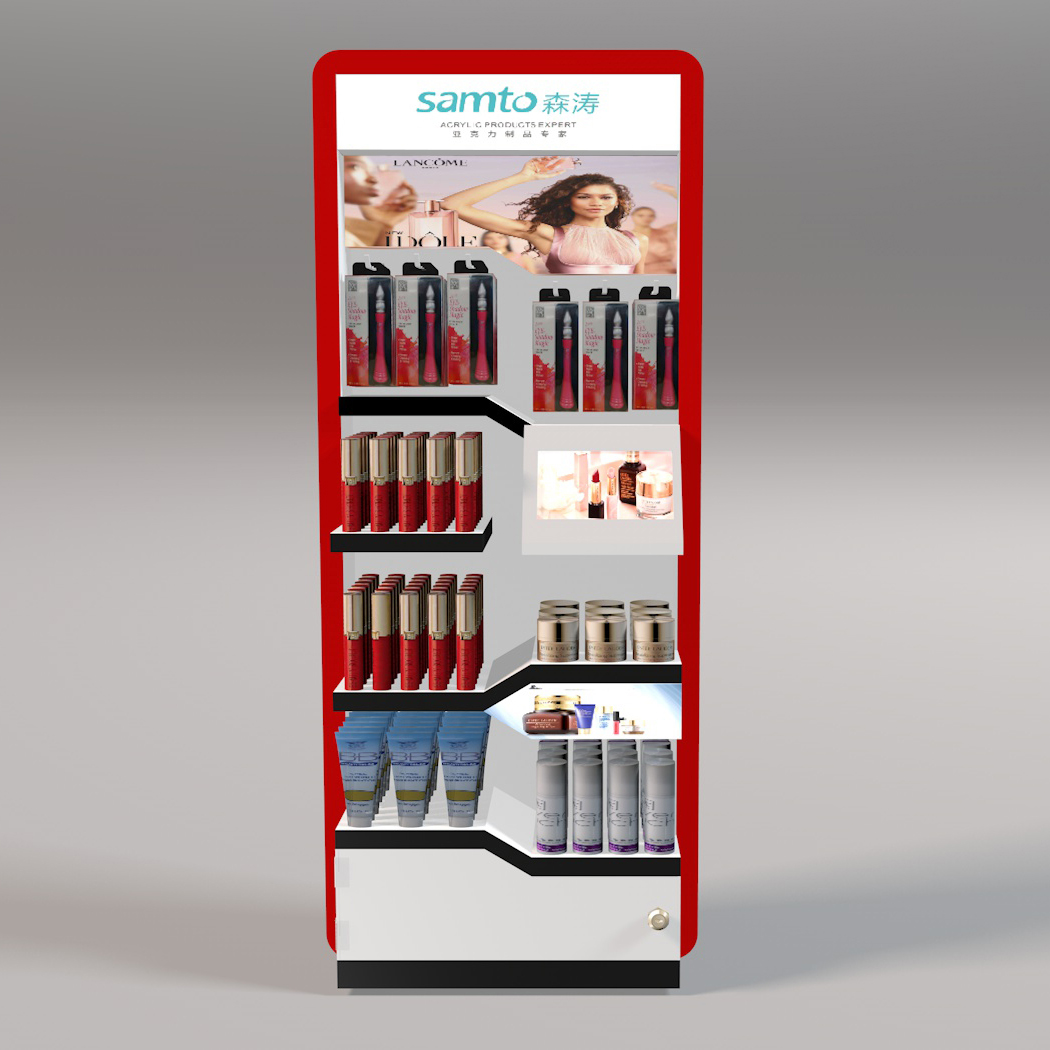 亞克力發(fā)光化妝品展示架