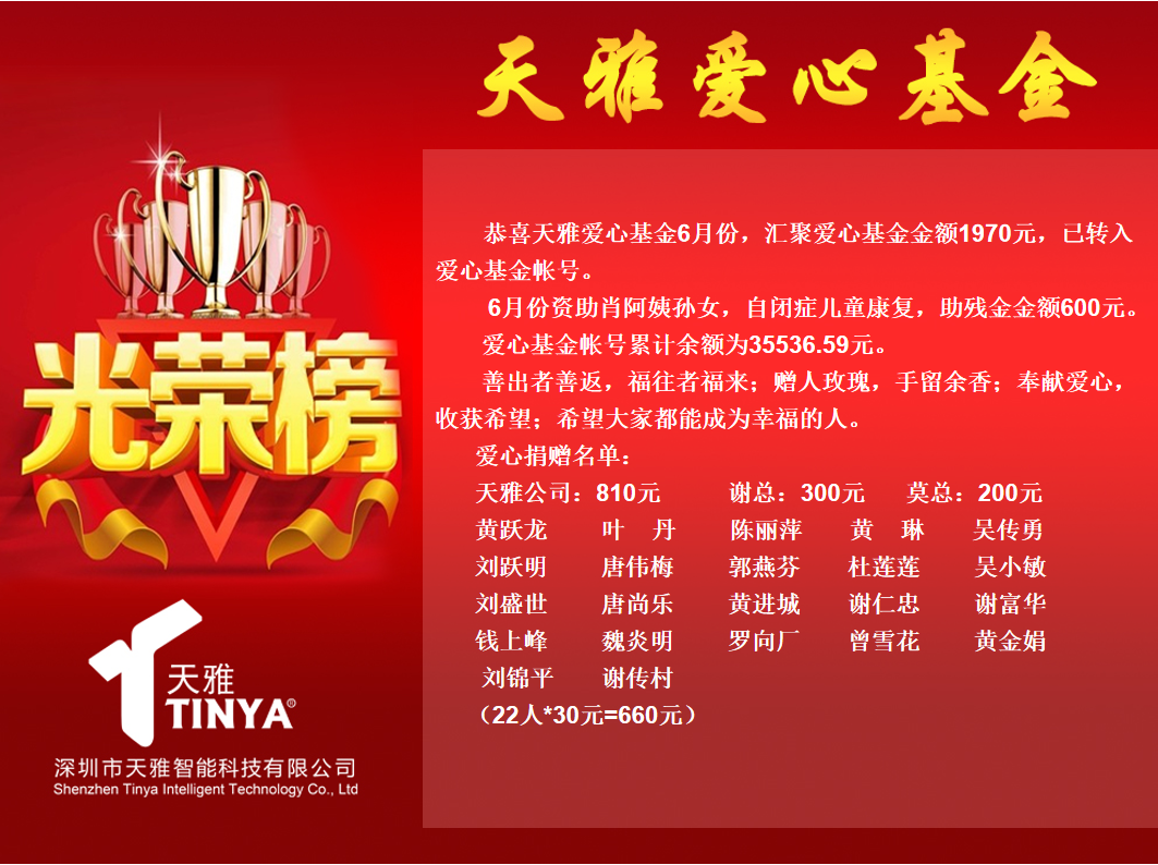 愛滿森濤；亞克力制品公司的愛心傳遞