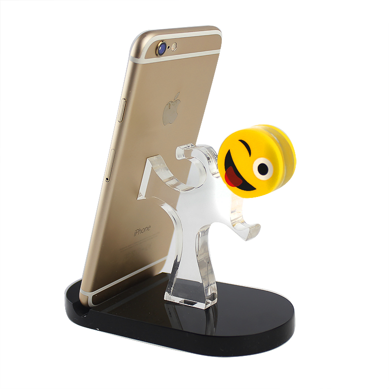 笑臉亞克力手機展示架
