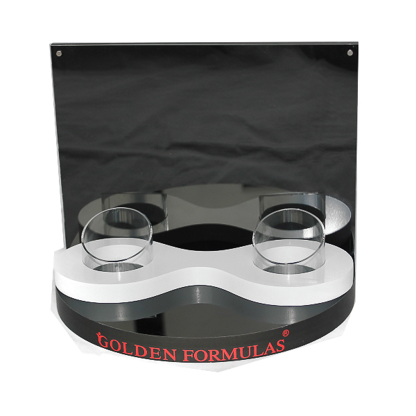 黑色雙孔亞克力飲料展示架