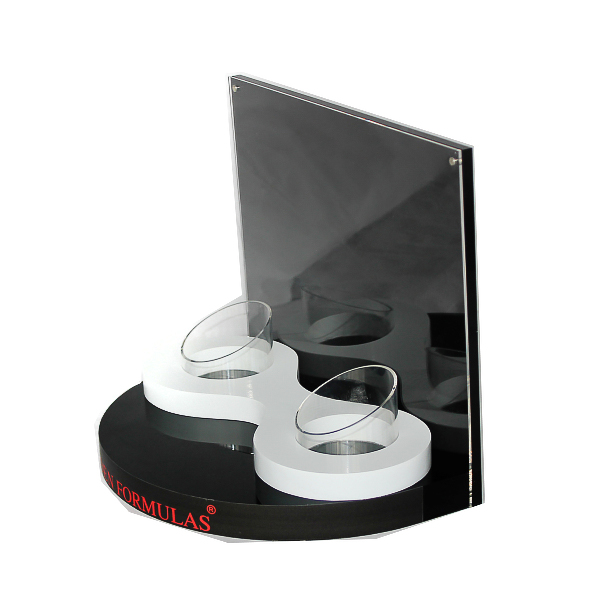 黑色雙孔亞克力飲料展示架