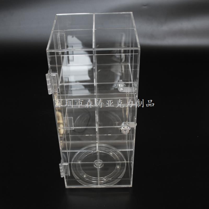 旋轉(zhuǎn)雙門亞克力展示柜