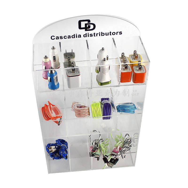 4層透明手機配件亞克力展示柜